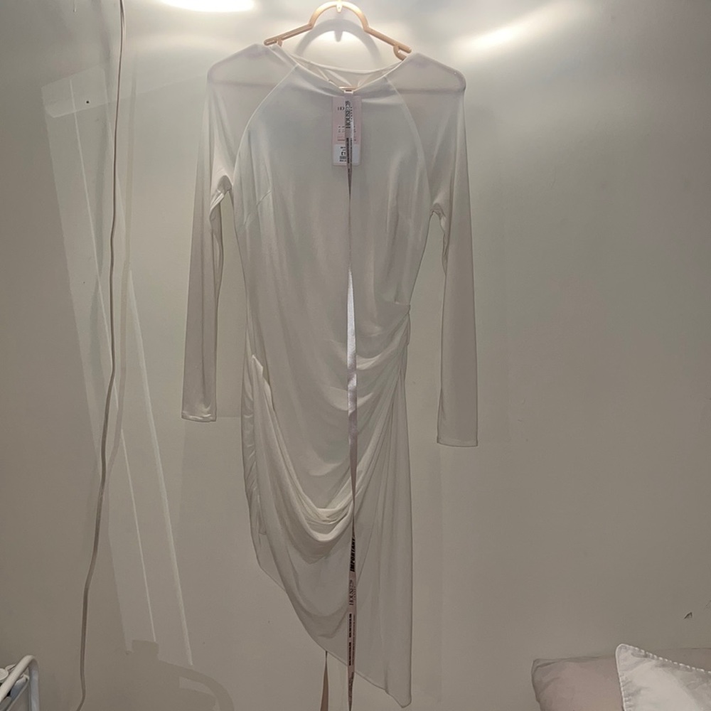 House Of CB White Long Sleeve Dress. XS. NWT.